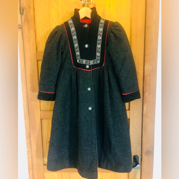Vtg Girls Nanook Wool Peacoat Size 7 - Picture 1 of 7